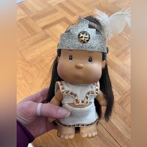 Pitukas Azteca Aztec Doll 6” Pituko Muñeca Clementina Made In Mexico Toy